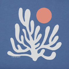 Women's Coral Sunset Short Sleeve Crusher Tee
