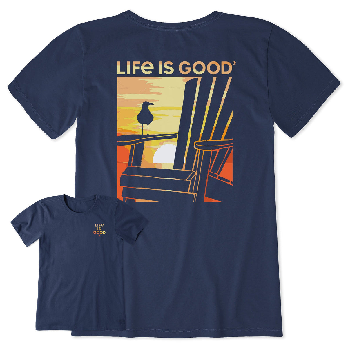 Women's Adirondack Gull Sunset Short Sleeve Crusher Tee