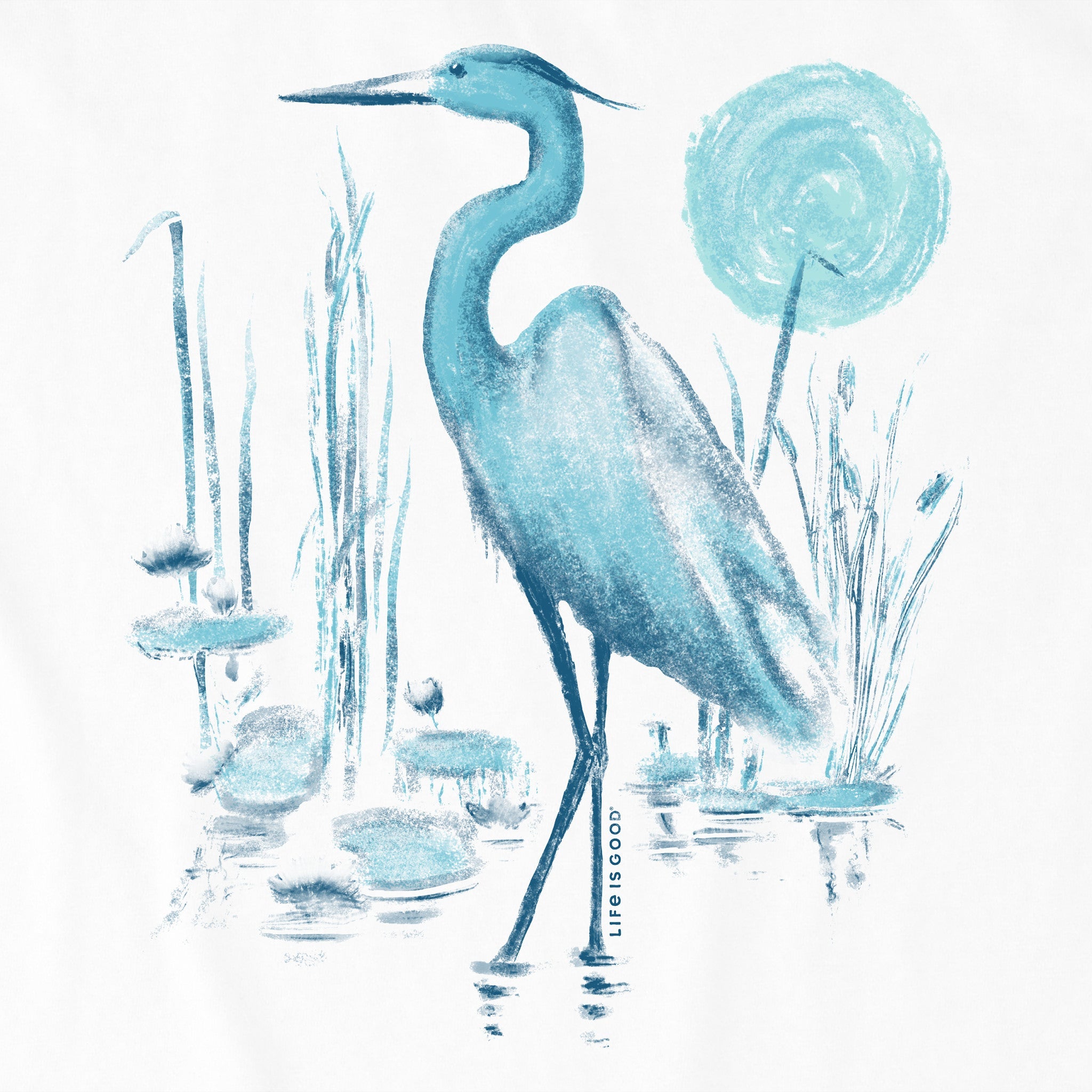 Women's Heron in the Reeds Short Sleeve Crusher Tee