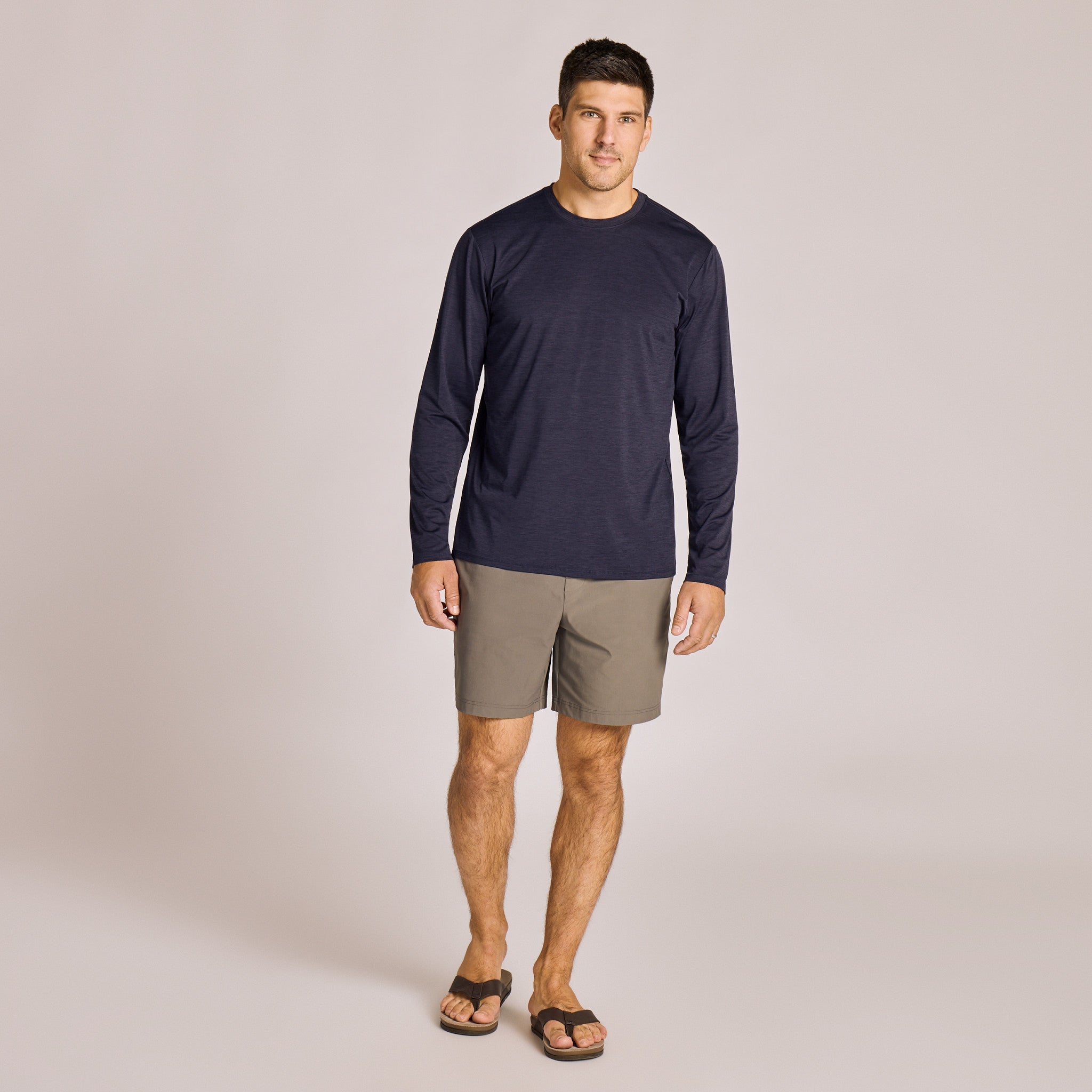 Men's Solid Long Sleeve Sun Crusher Tee