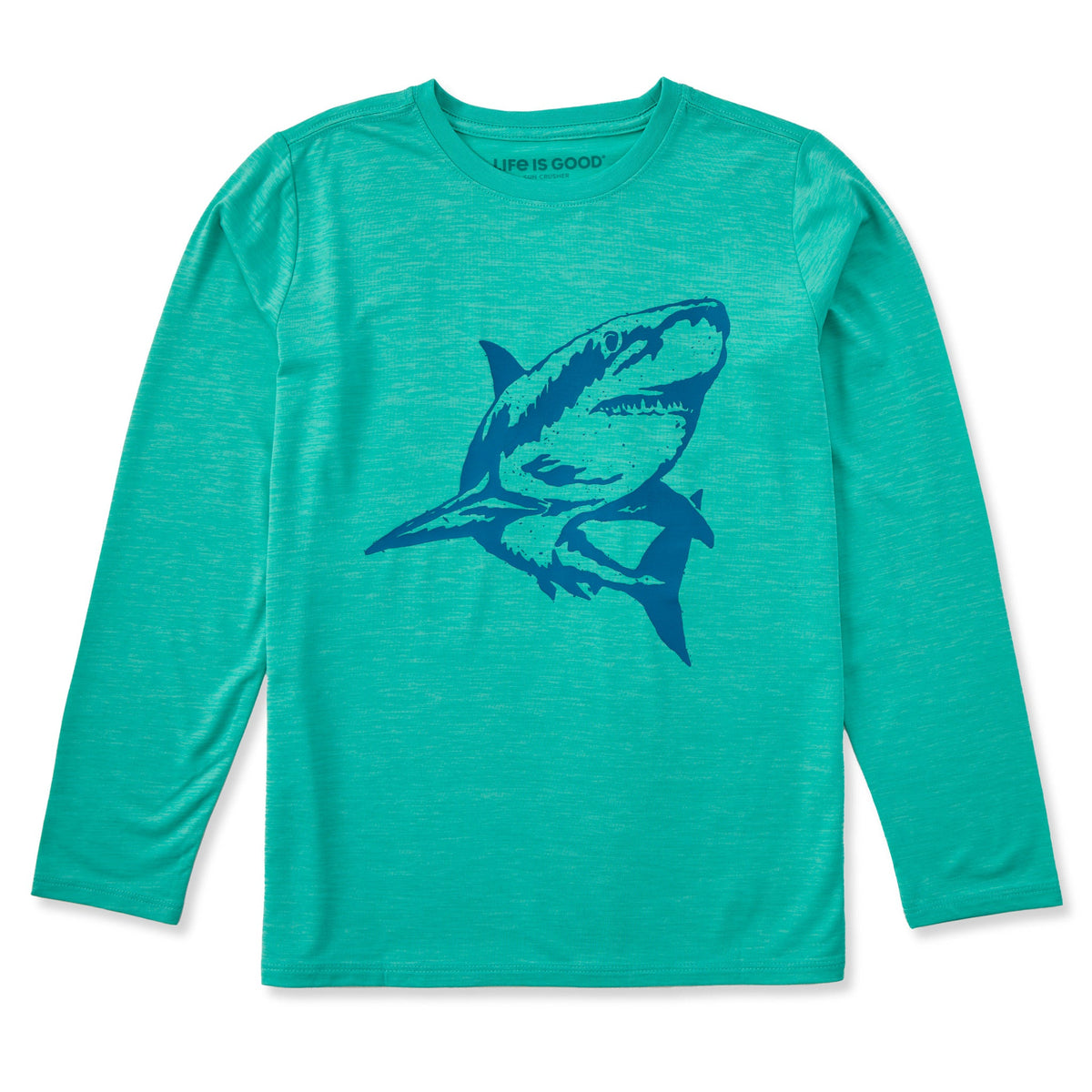 Kids Crafty Shark Long Sleeve Sun Crusher Tee