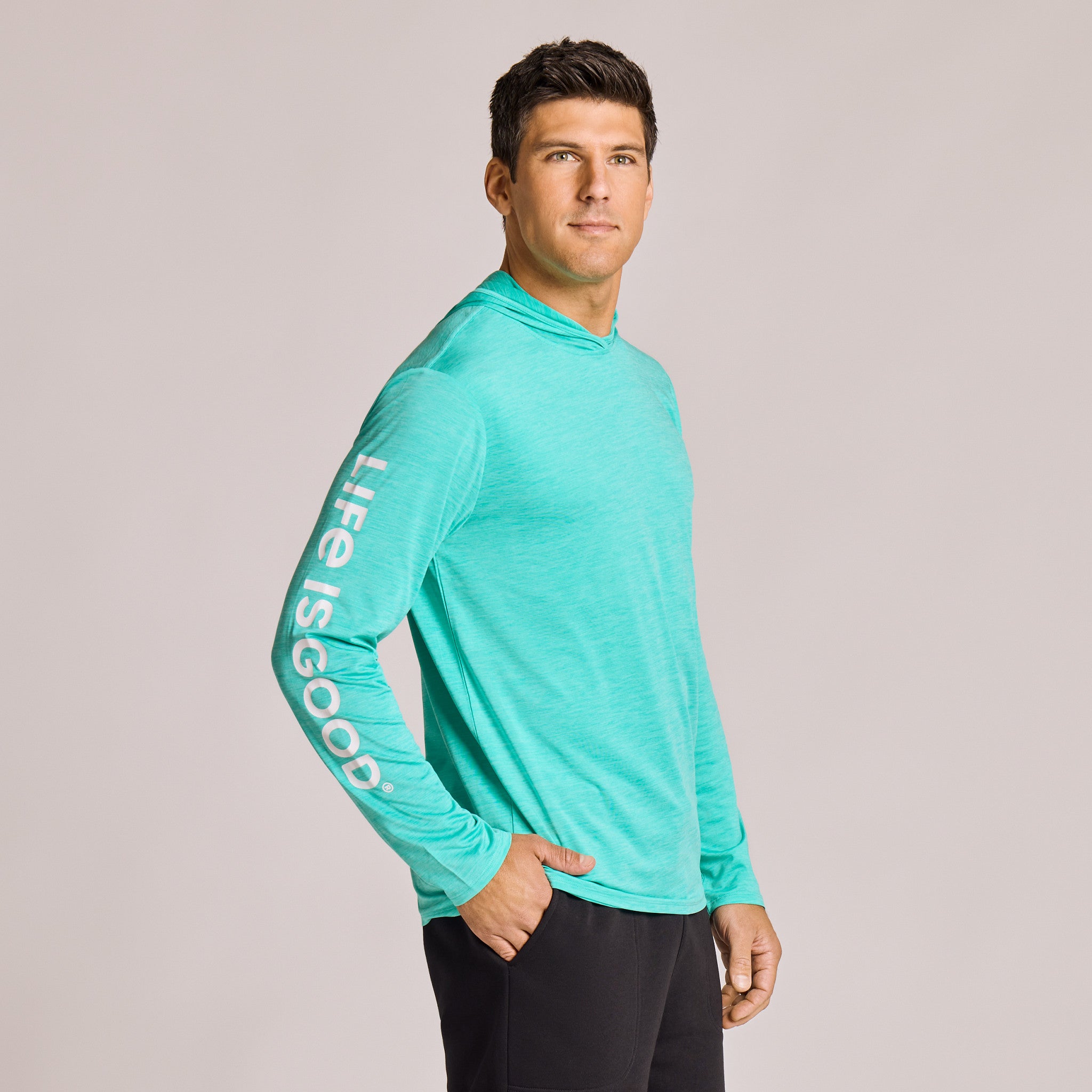 Men's Life is Good Long Sleeve Sun Crusher Hoodie
