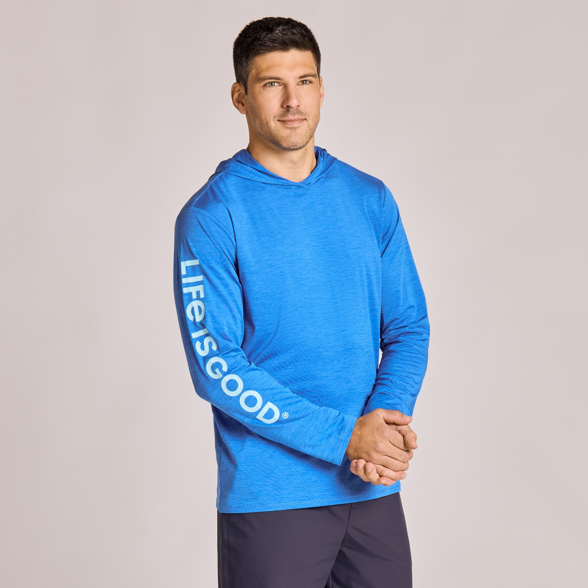 Men's Life is Good Long Sleeve Sun Crusher Hoodie