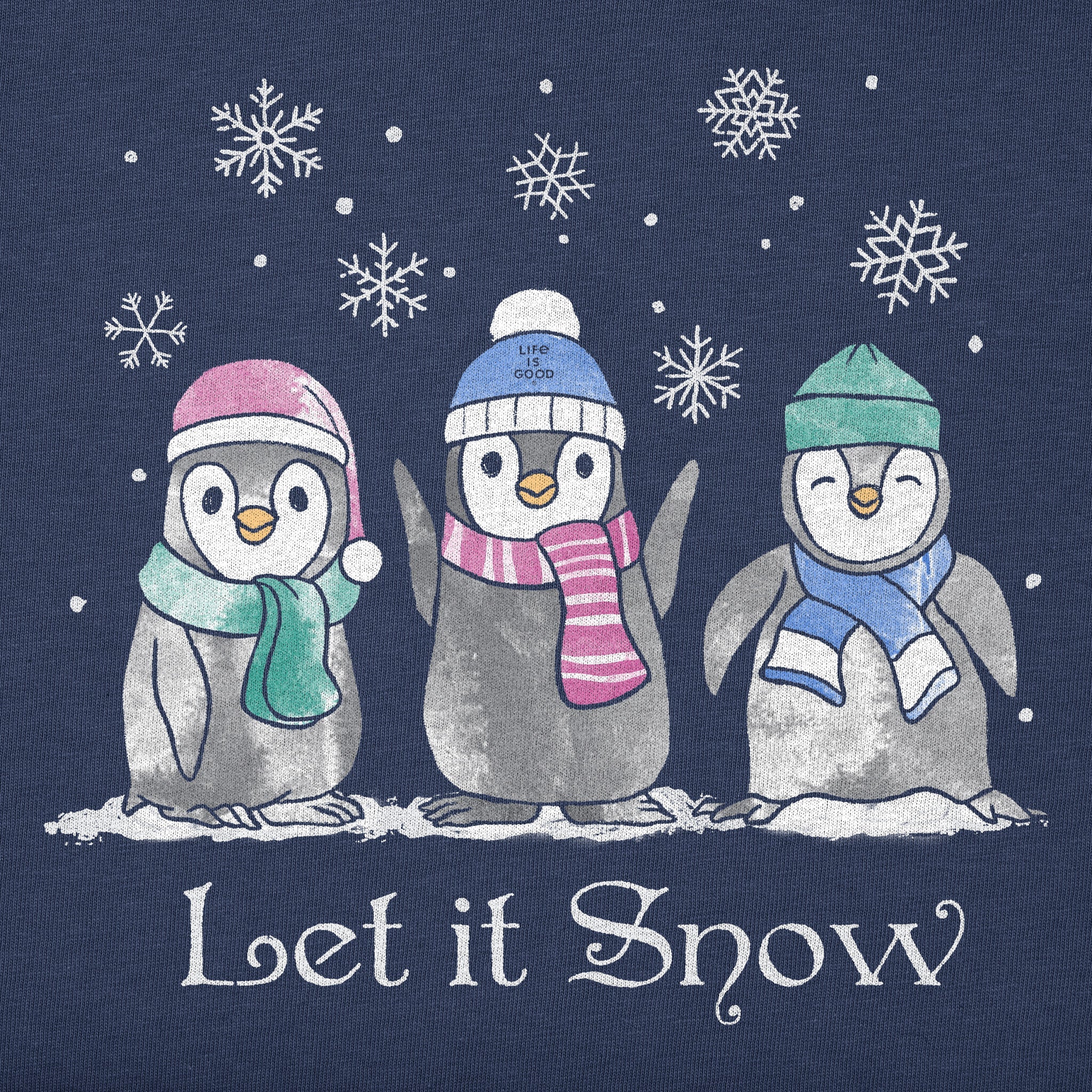 Women's Let it Snow Penguins Simply True Fleece Crew