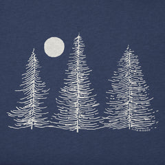 Men's Three Winter Trees Long Sleeve Crusher Tee