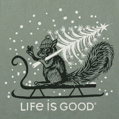 Men's Squirrel Tree Long Sleeve Crusher Tee