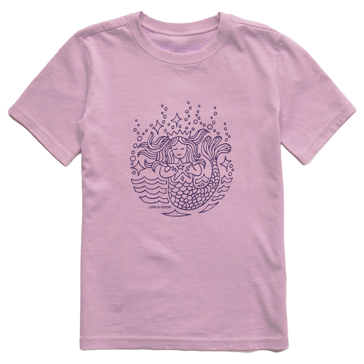 Kids Mermaid Star Short Sleeve Crusher Tee