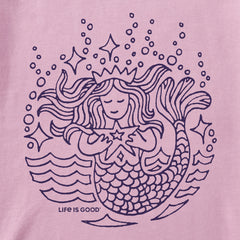 Kids Mermaid Star Short Sleeve Crusher Tee