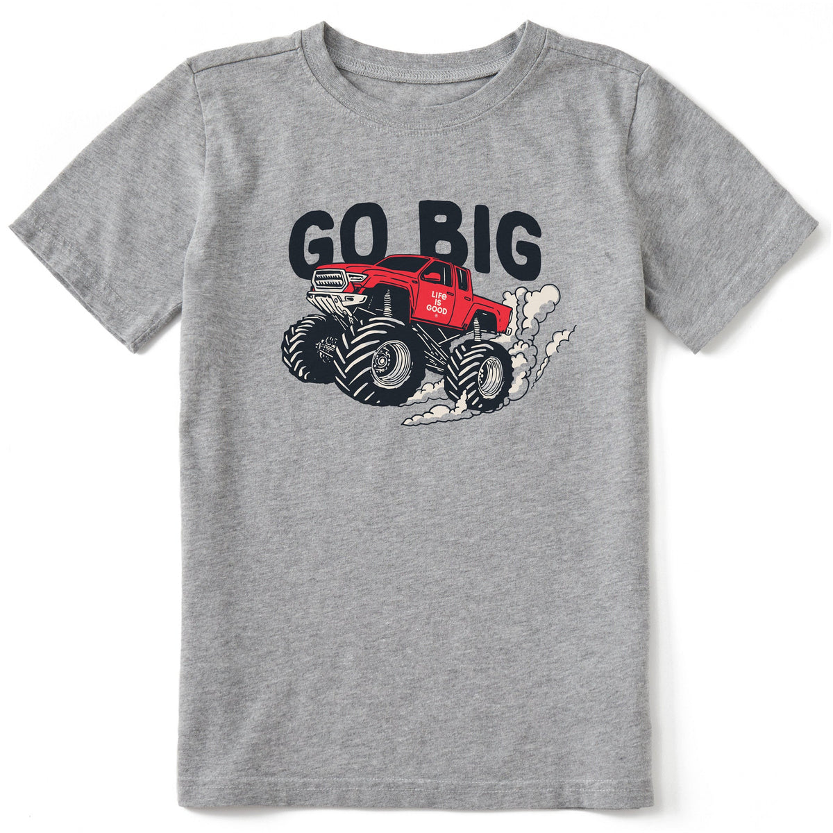 Kids Go Big Monster Truck Short Sleeve Crusher Tee