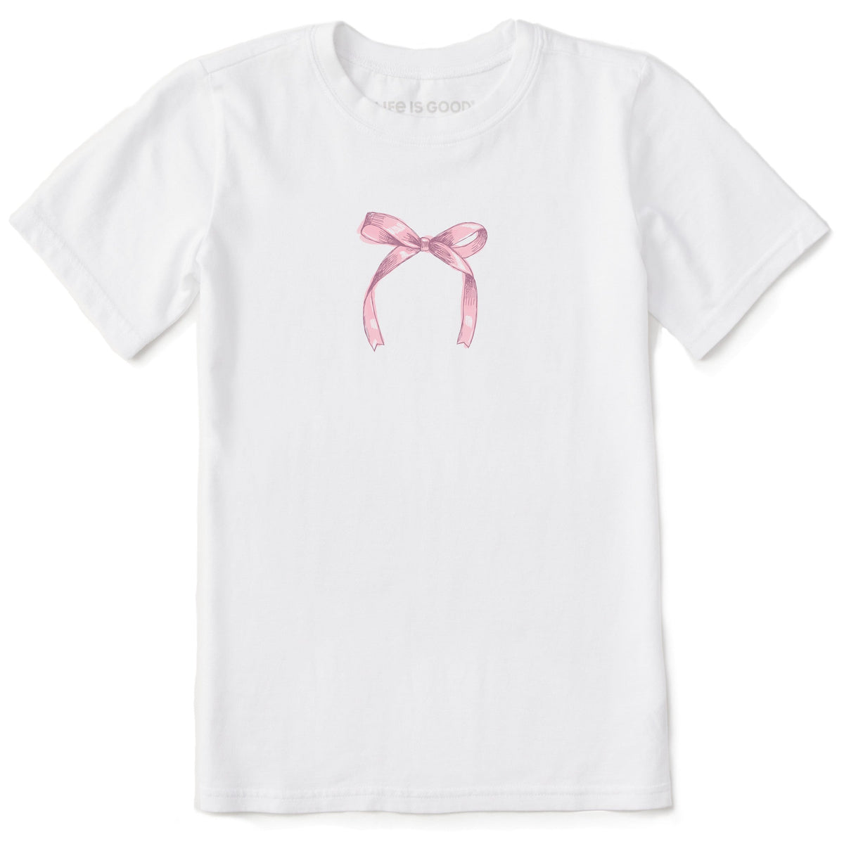 Kids Mini Ribbon Bow Short Sleeve Crusher Tee