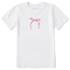 Kids Mini Ribbon Bow Short Sleeve Crusher Tee