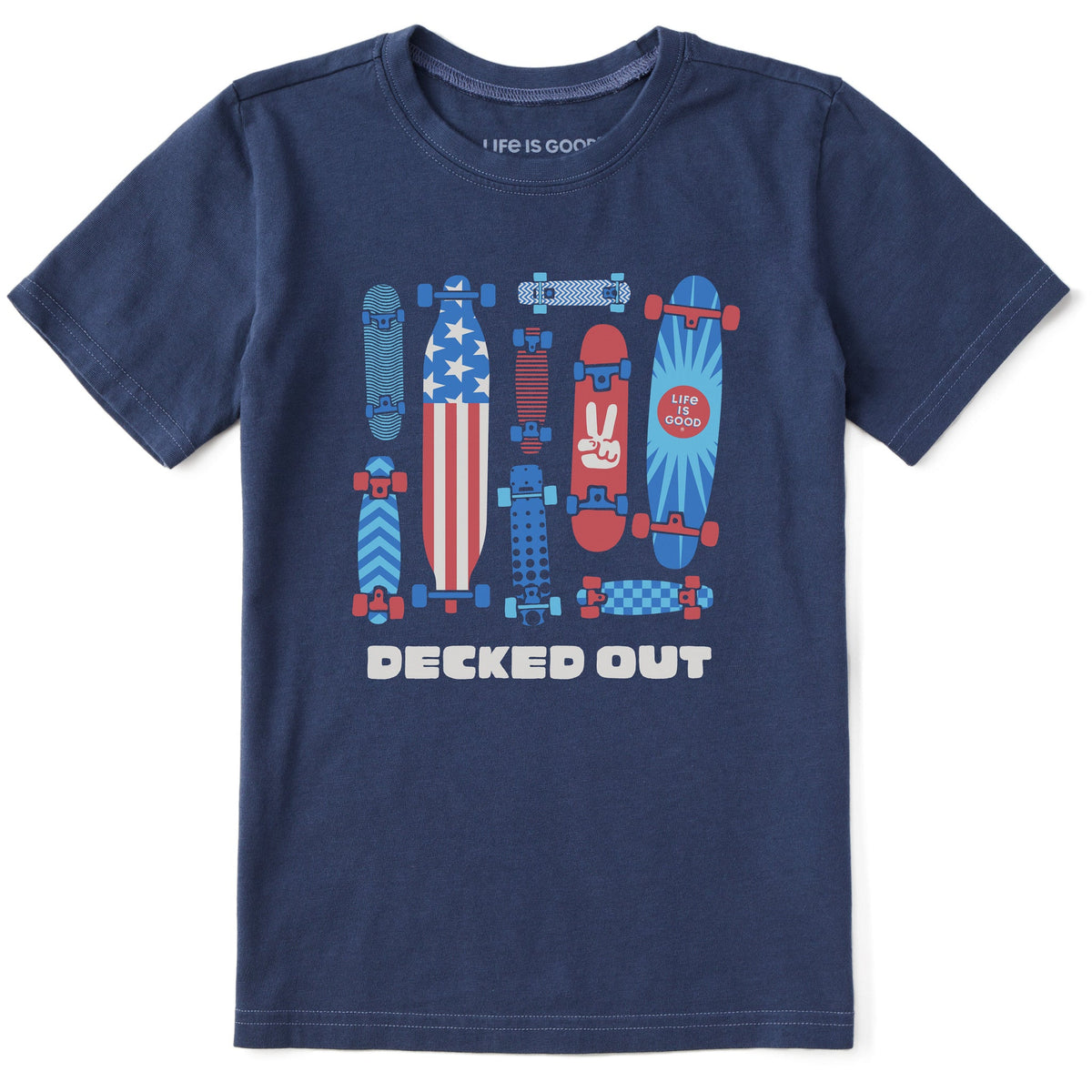 Kids Decked Out Skateboards Short Sleeve Crusher Tee