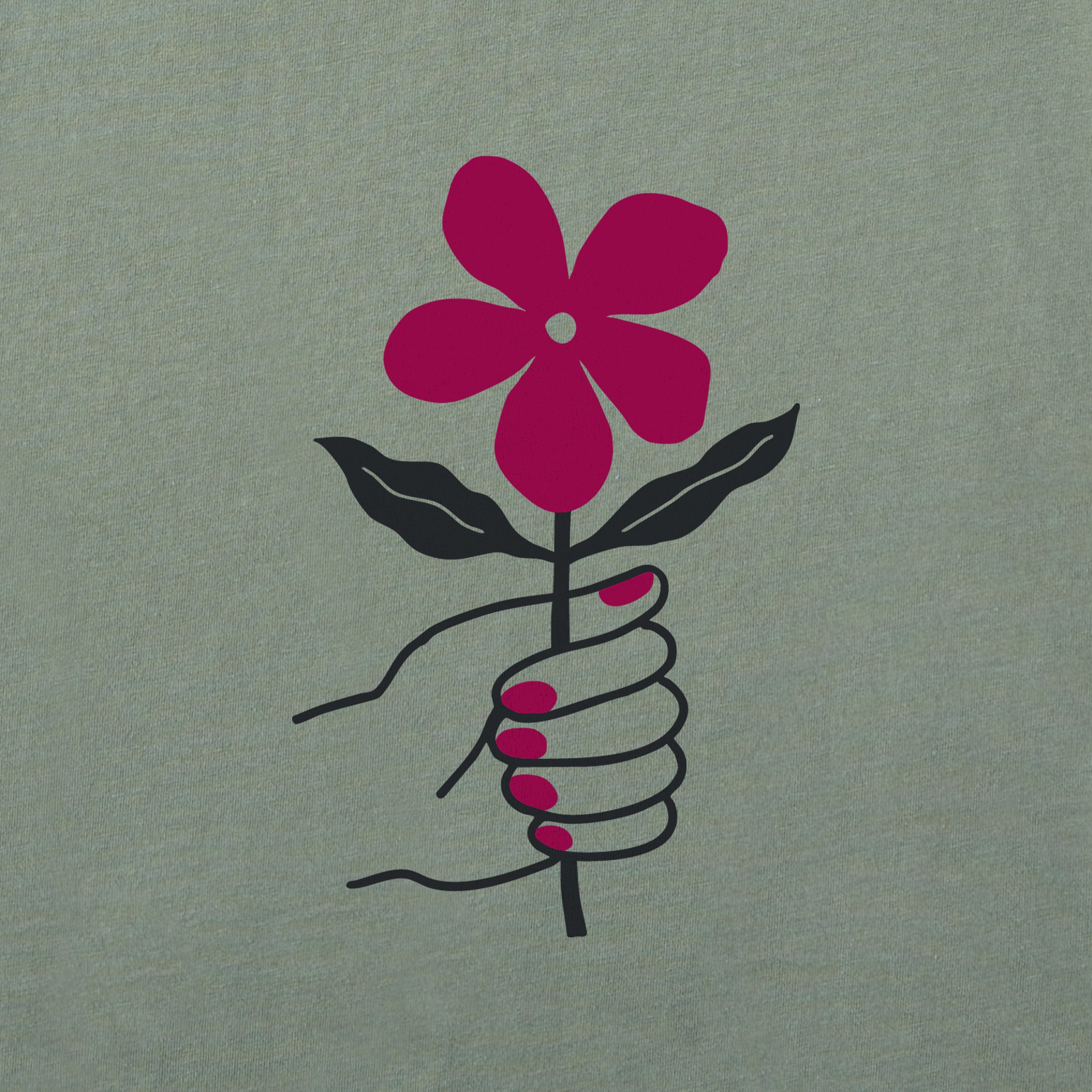 Women's Flower in Hand Short Sleeve Crusher Boxy Tee