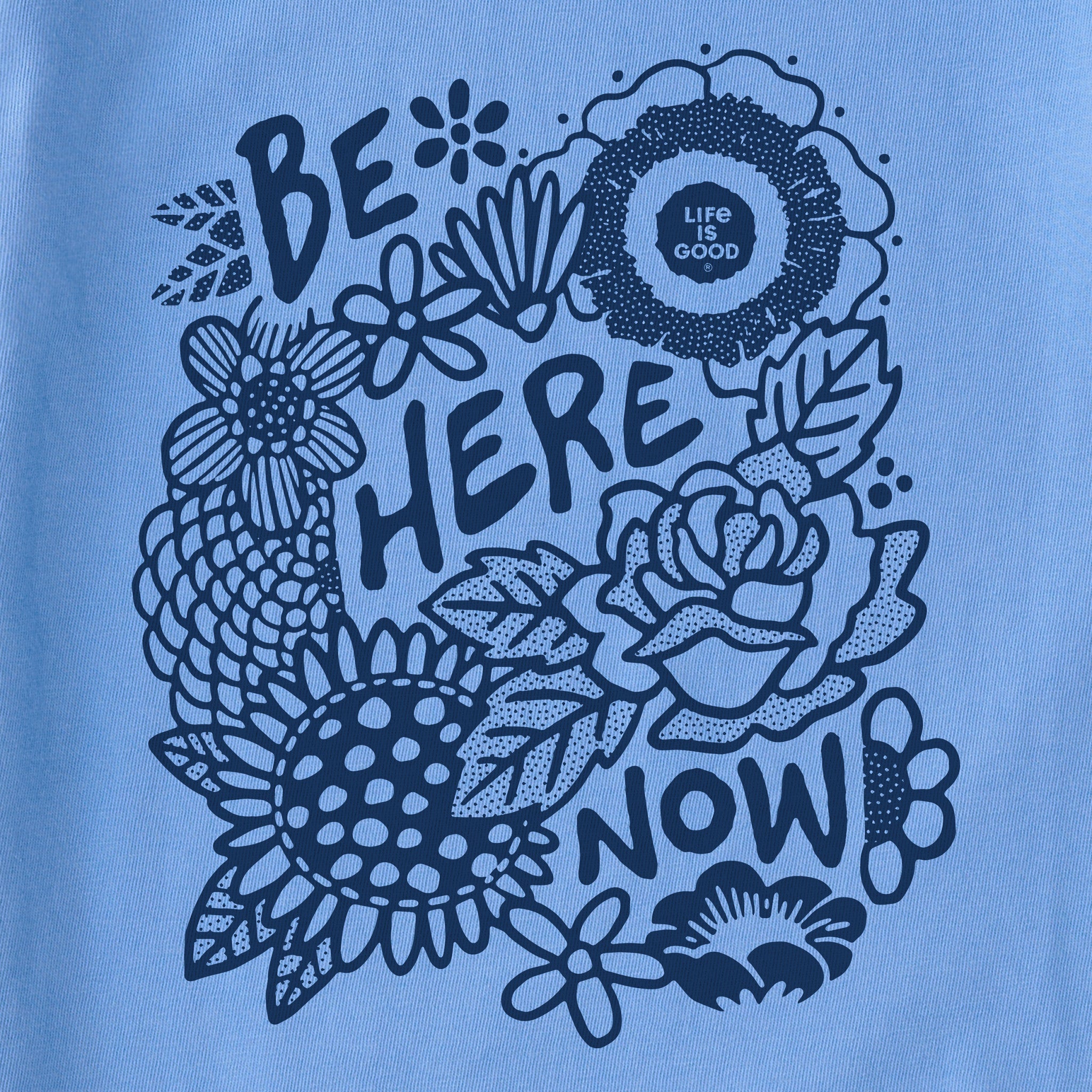 Kids Be Here Now Flower Field Short Sleeve Crusher Tee