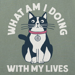Men's What Am I Doing With My Lives Long Sleeve Crusher Tee