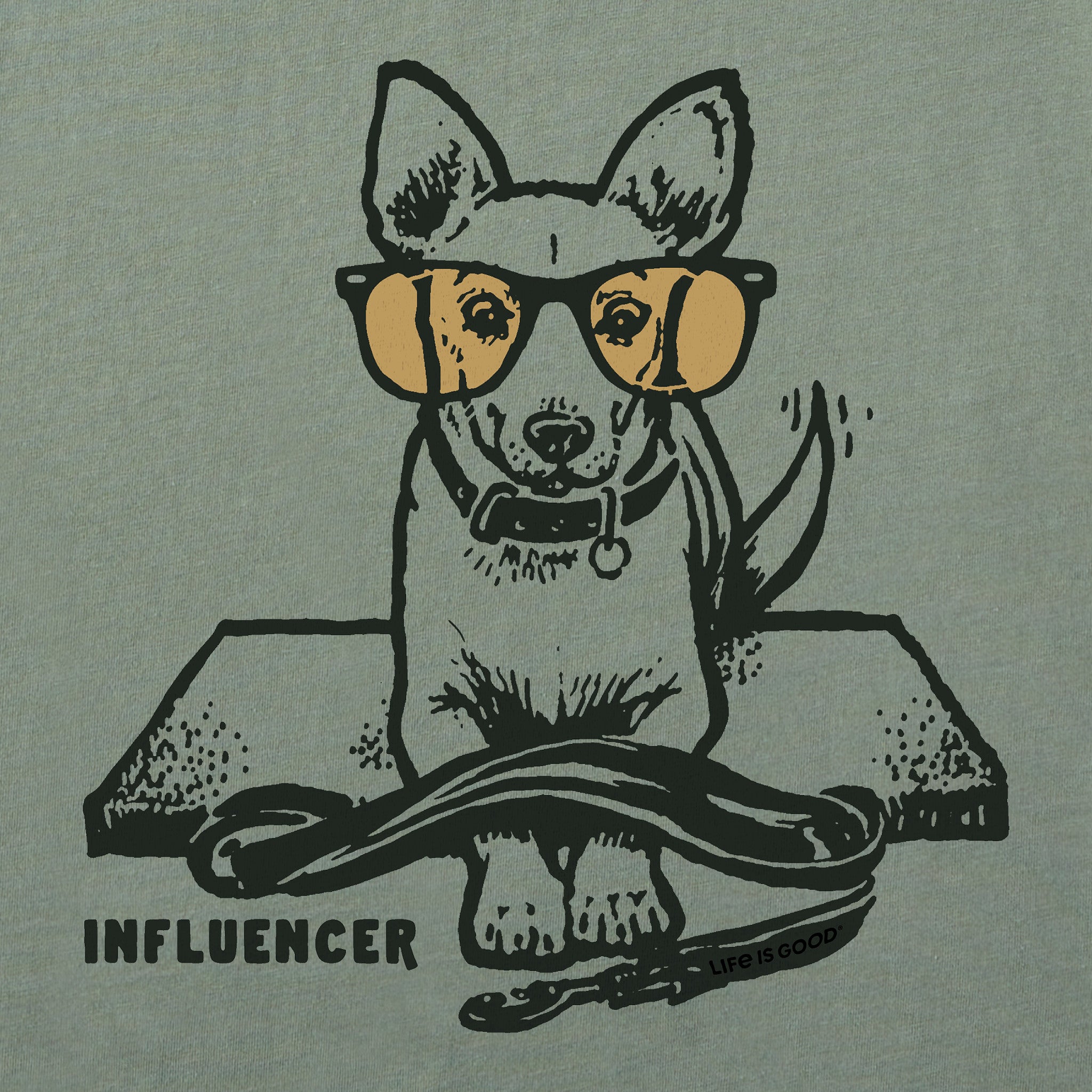 Men's Dog Influencer Long Sleeve Crusher Tee