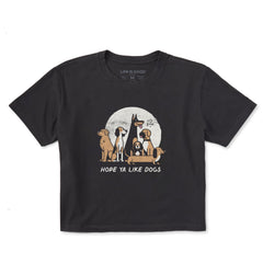 Women's Hope Ya Like Dogs Short Sleeve Crusher Boxy Tee