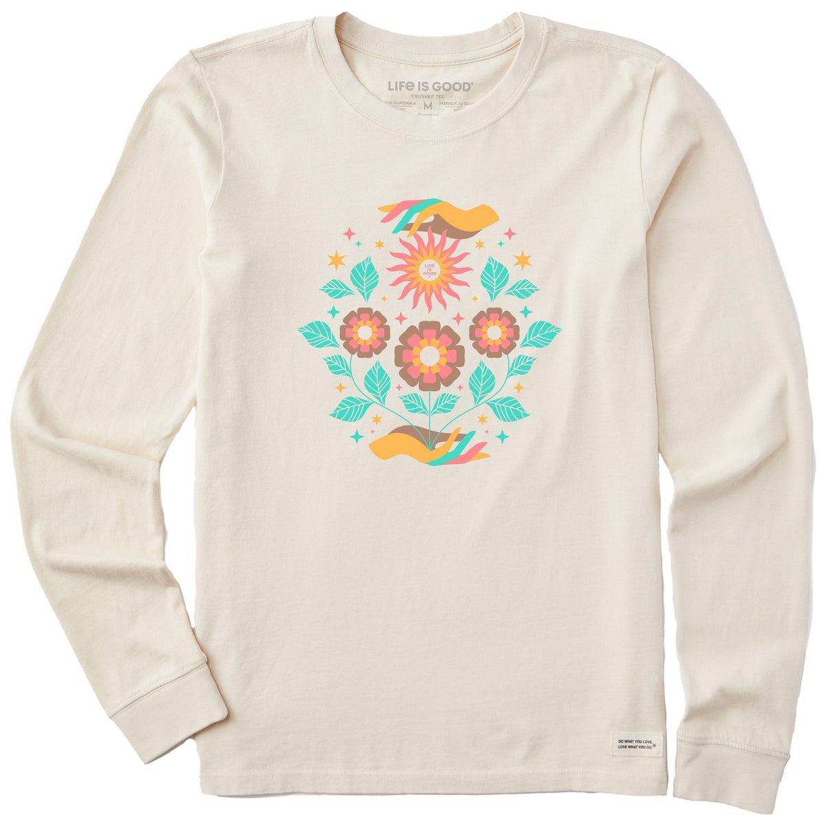 Women's Floral Sun Bloom Long Sleeve Crusher Tee