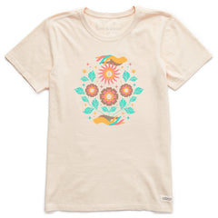 Women's Floral Sun Bloom Short Sleeve Crusher Tee