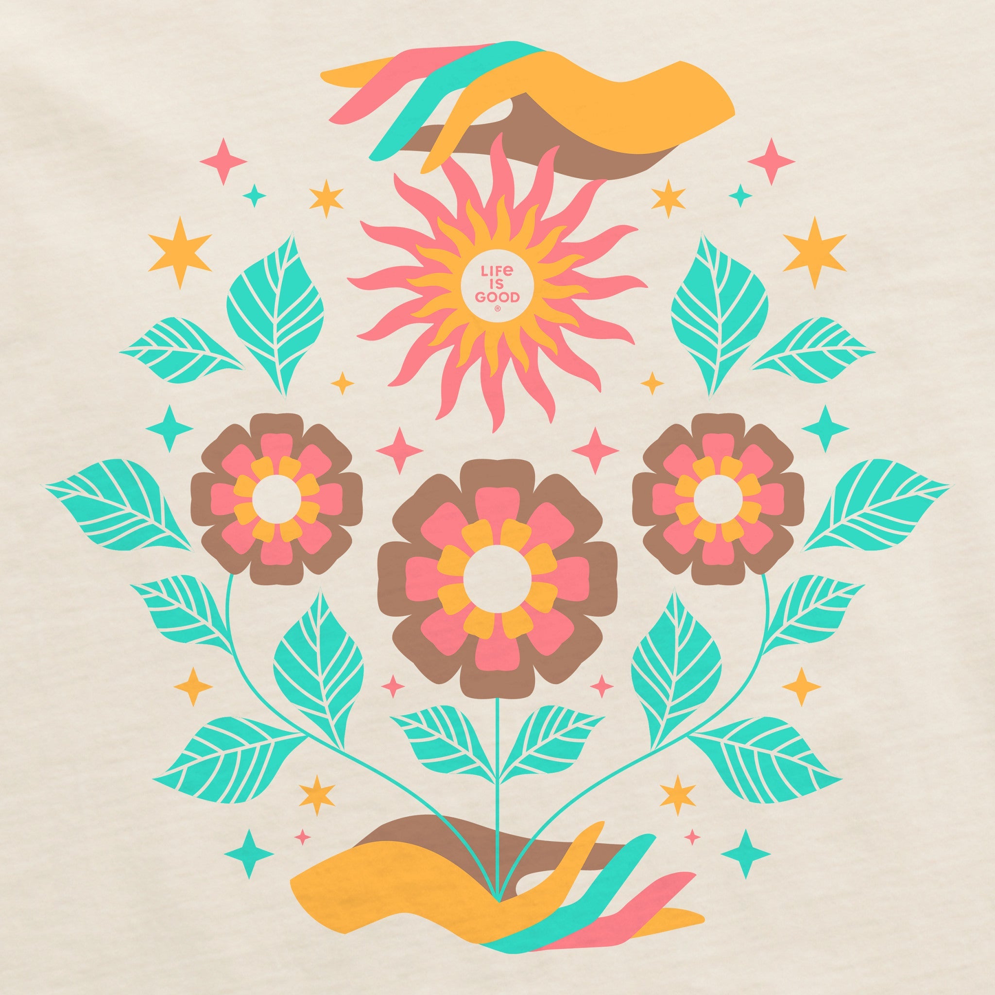 Women's Floral Sun Bloom Short Sleeve Crusher Tee
