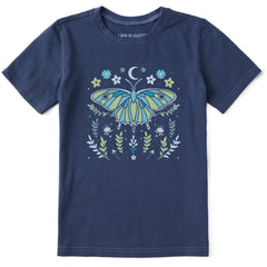 Kids Butterfly Wildflowers Short Sleeve Crusher Tee