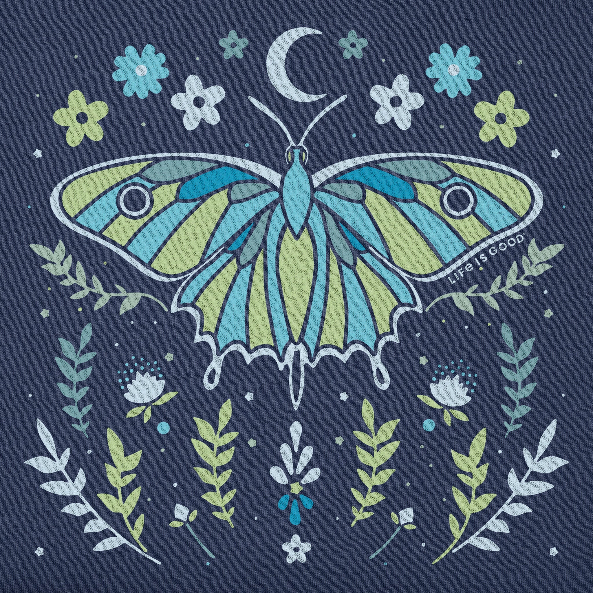 Kids Butterfly Wildflowers Short Sleeve Crusher Tee