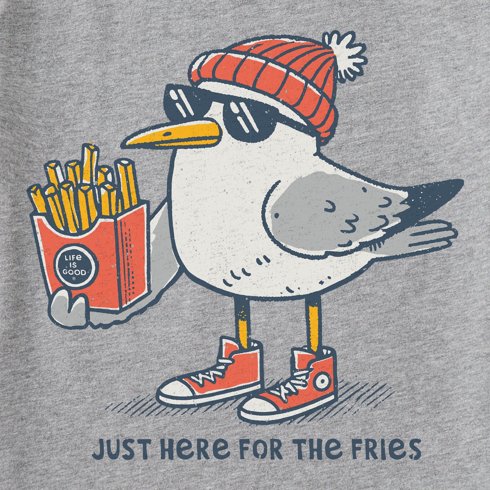 Men's Here for the Fries Seagull Short Sleeve Tee