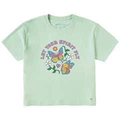 Women's Let Your Spirit Fly Short Sleeve Crusher Boxy Tee