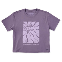 Women's Here Comes the Sun Flow Short Sleeve Crusher Boxy Tee