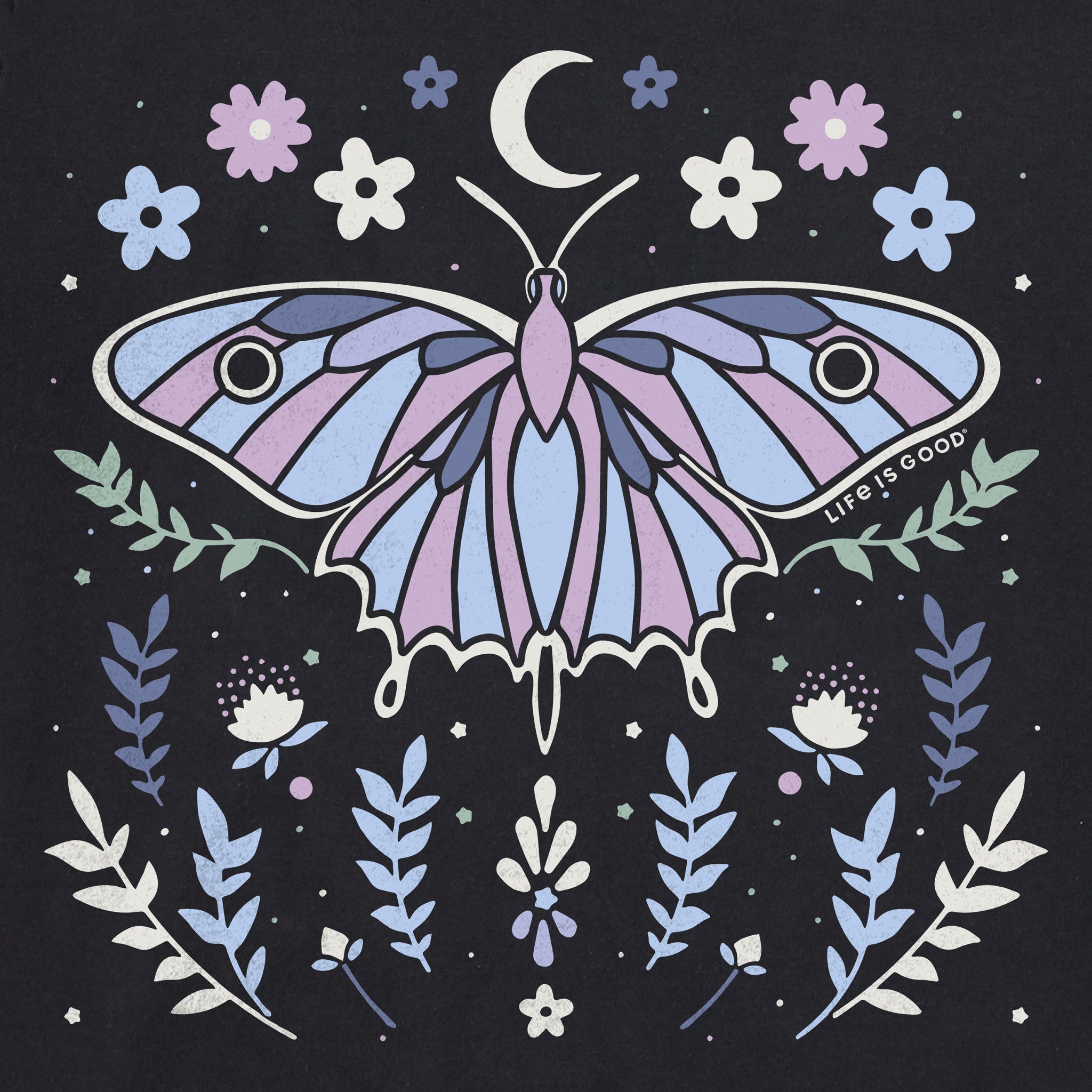 Women's Butterfly Wildflowers Short Sleeve Crusher Boxy Tee