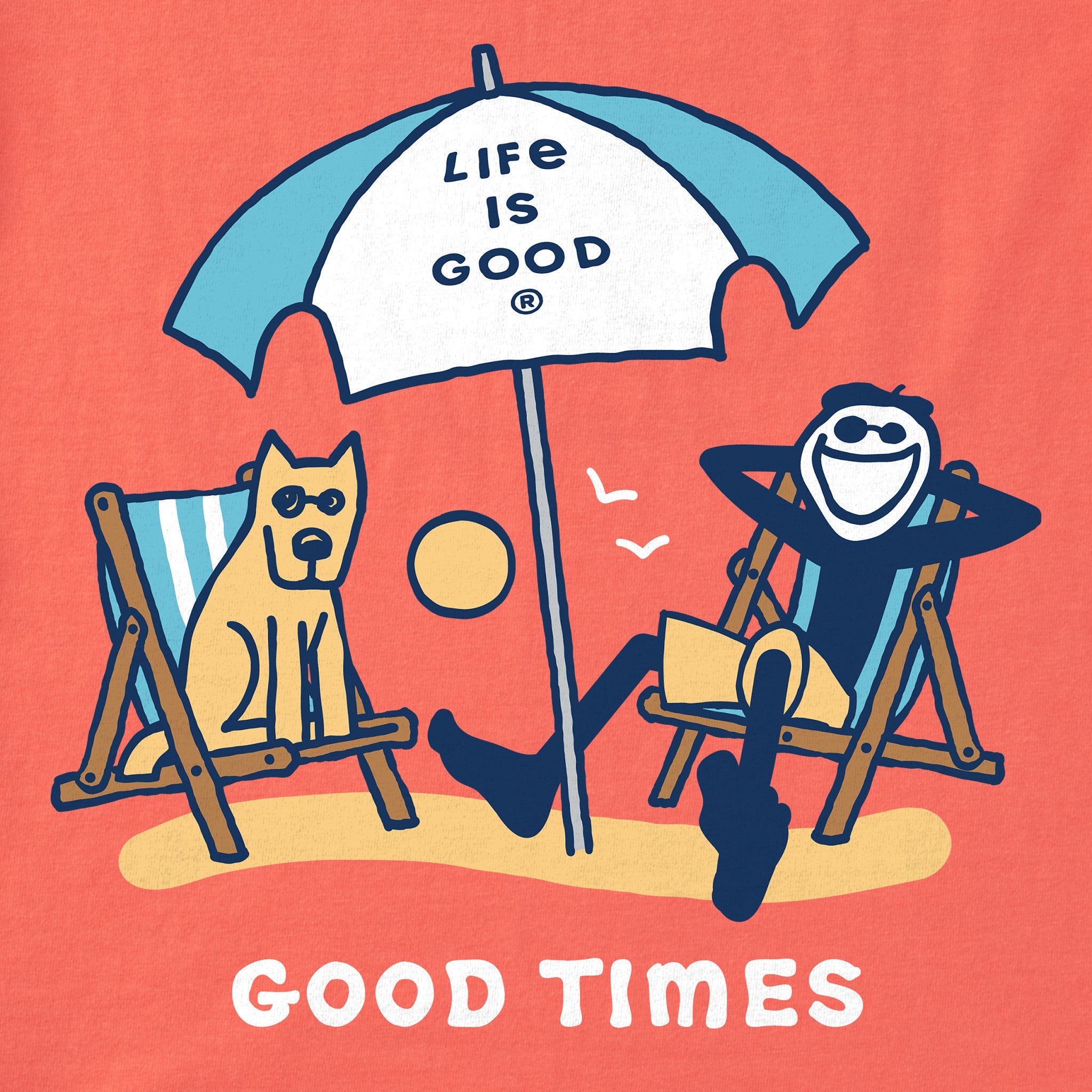 Women's Jake & Rocket Good Times Beach Short Sleeve Crusher Tee