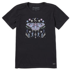 Women's Butterfly Wildflowers Short Sleeve Tee