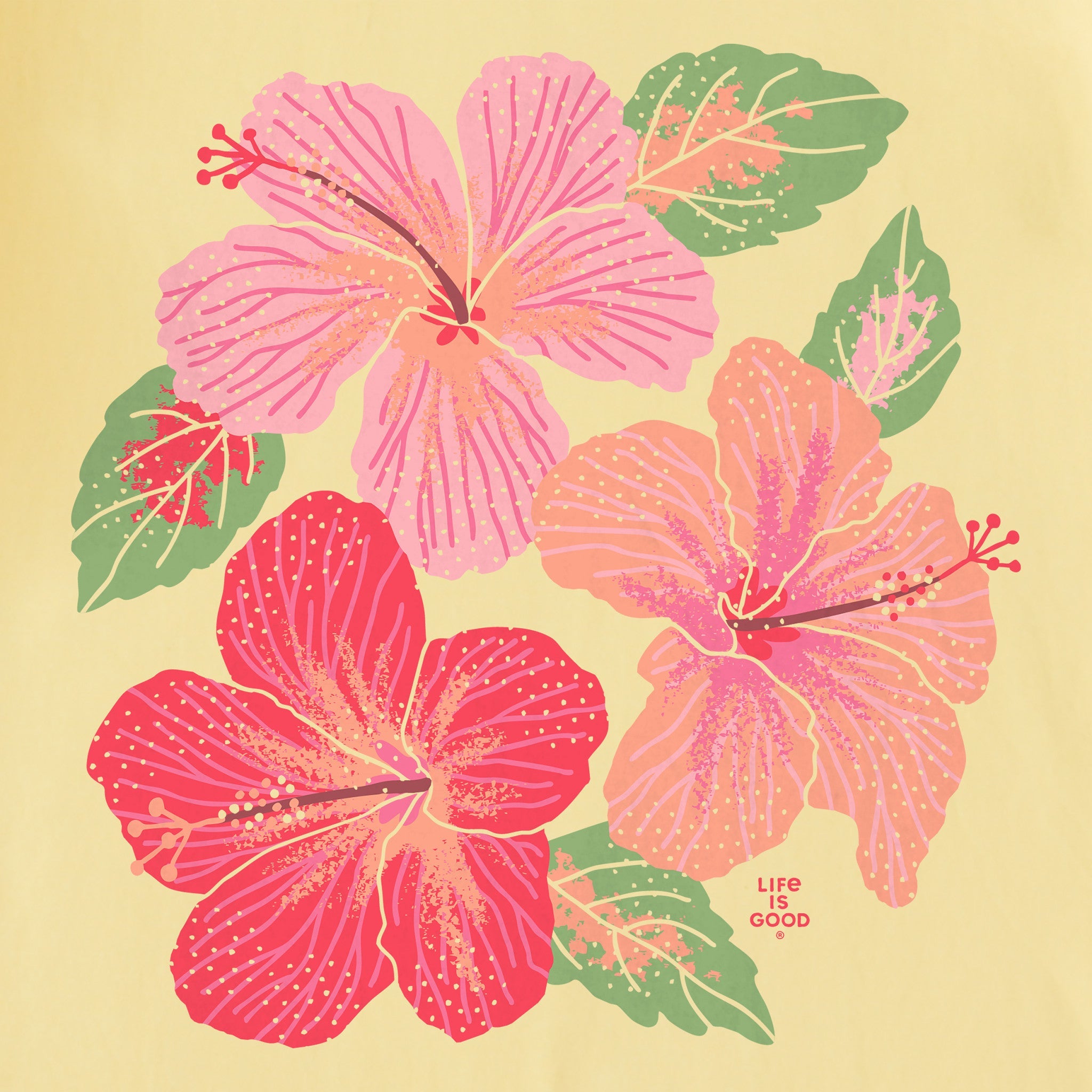 Women's Happy Hibiscus Short Sleeve Tee