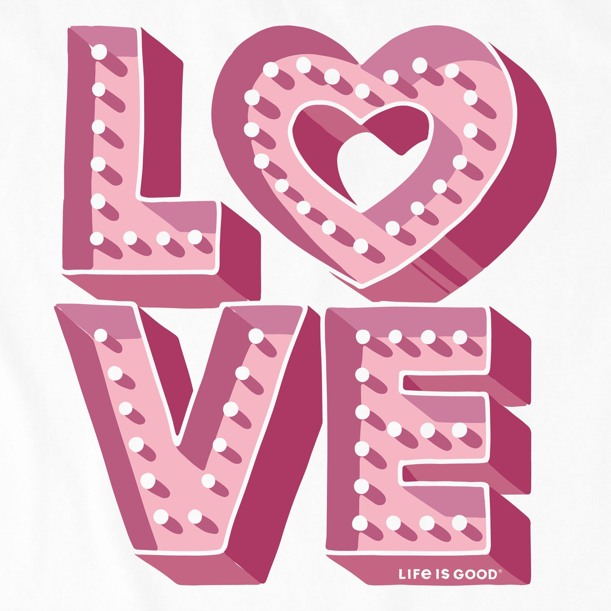 Kids Love Up in Lights Short Sleeve Crusher Tee