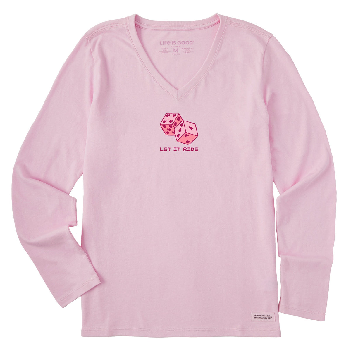 Women's Let it Ride Dice Long Sleeve Crusher Vee
