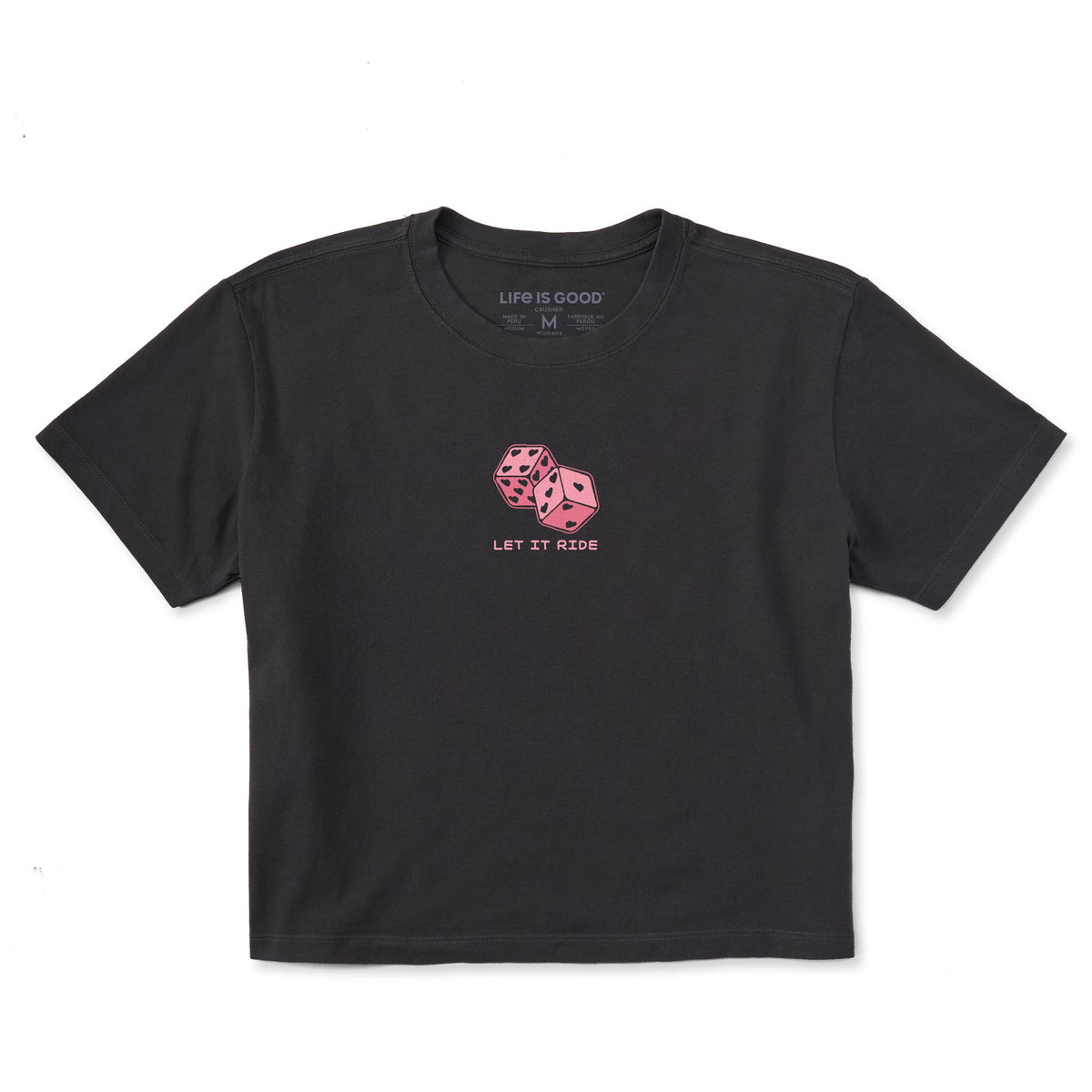 Women's Let it Ride Dice Short Sleeve Crusher Boxy Tee