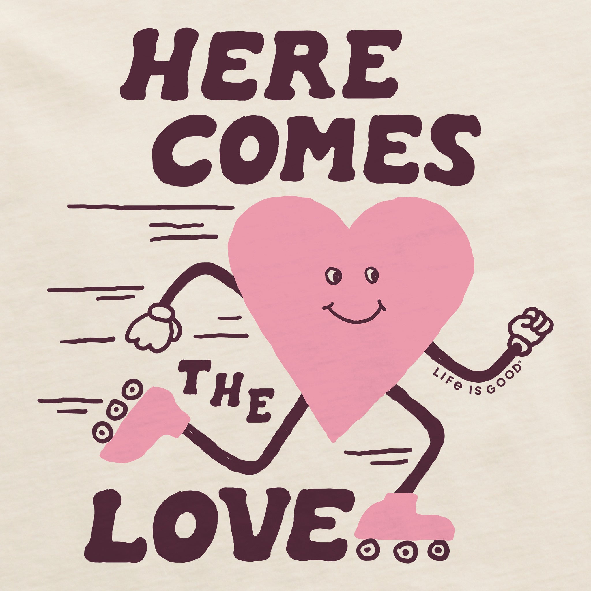 Women's Here Comes the Love Short Sleeve Crusher Boxy Tee