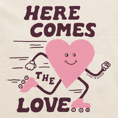 Women's Here Comes the Love Short Sleeve Crusher Boxy Tee