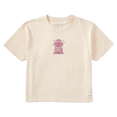 Women's Heart Gumballs Short Sleeve Crusher Boxy Tee