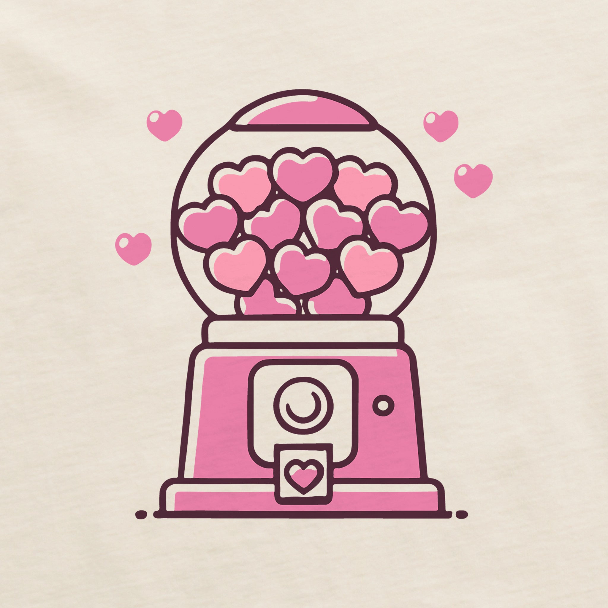 Women's Heart Gumballs Short Sleeve Crusher Boxy Tee