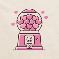 Women's Heart Gumballs Short Sleeve Crusher Boxy Tee
