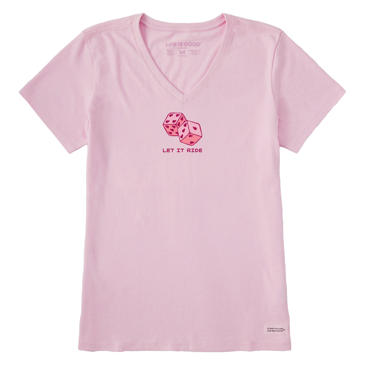 Women's Let it Ride Dice Short Sleeve Crusher Vee