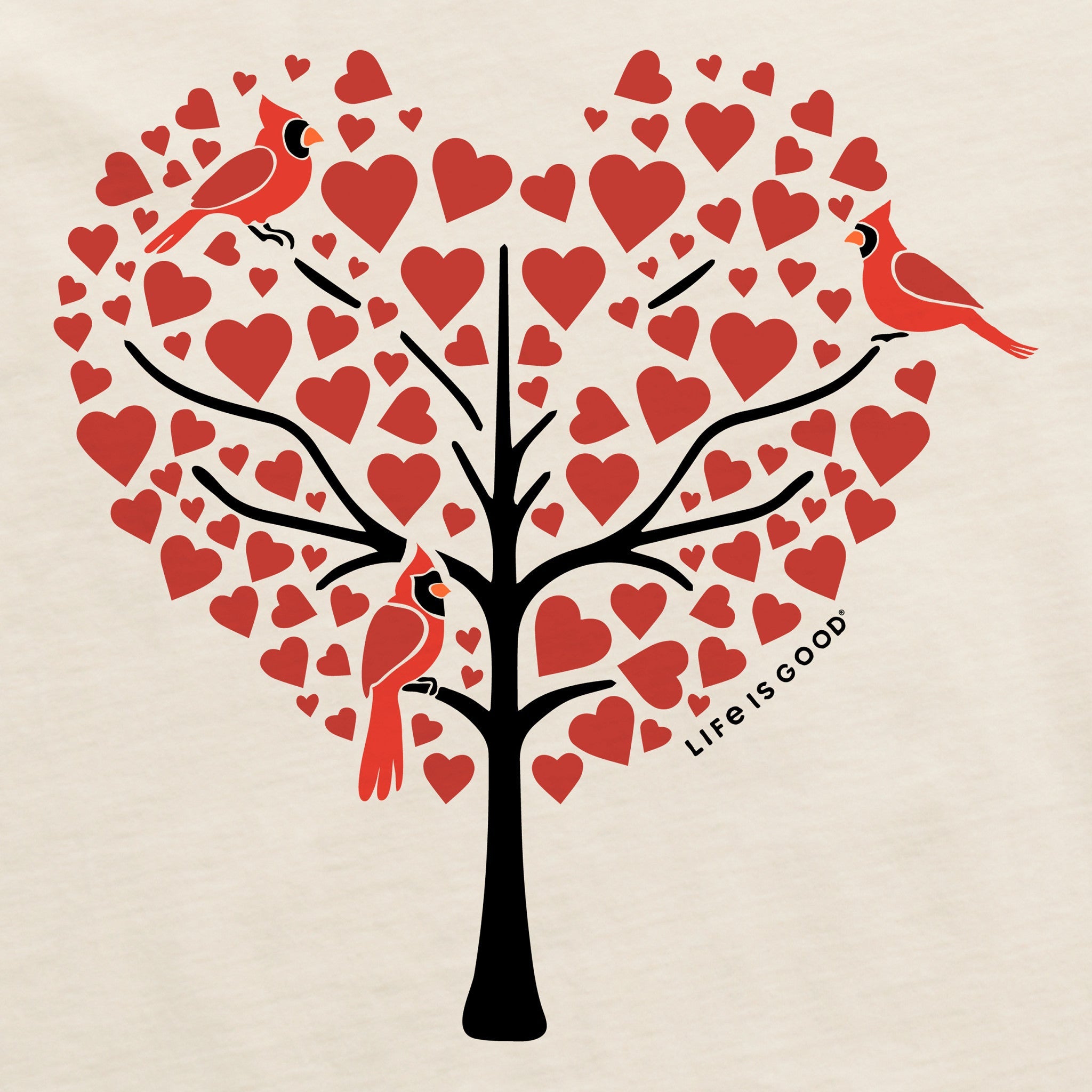 Women's Cardinals in Love Short Sleeve Crusher Vee