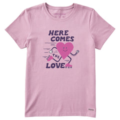 Women's Here Comes the Love Short Sleeve Crusher Tee
