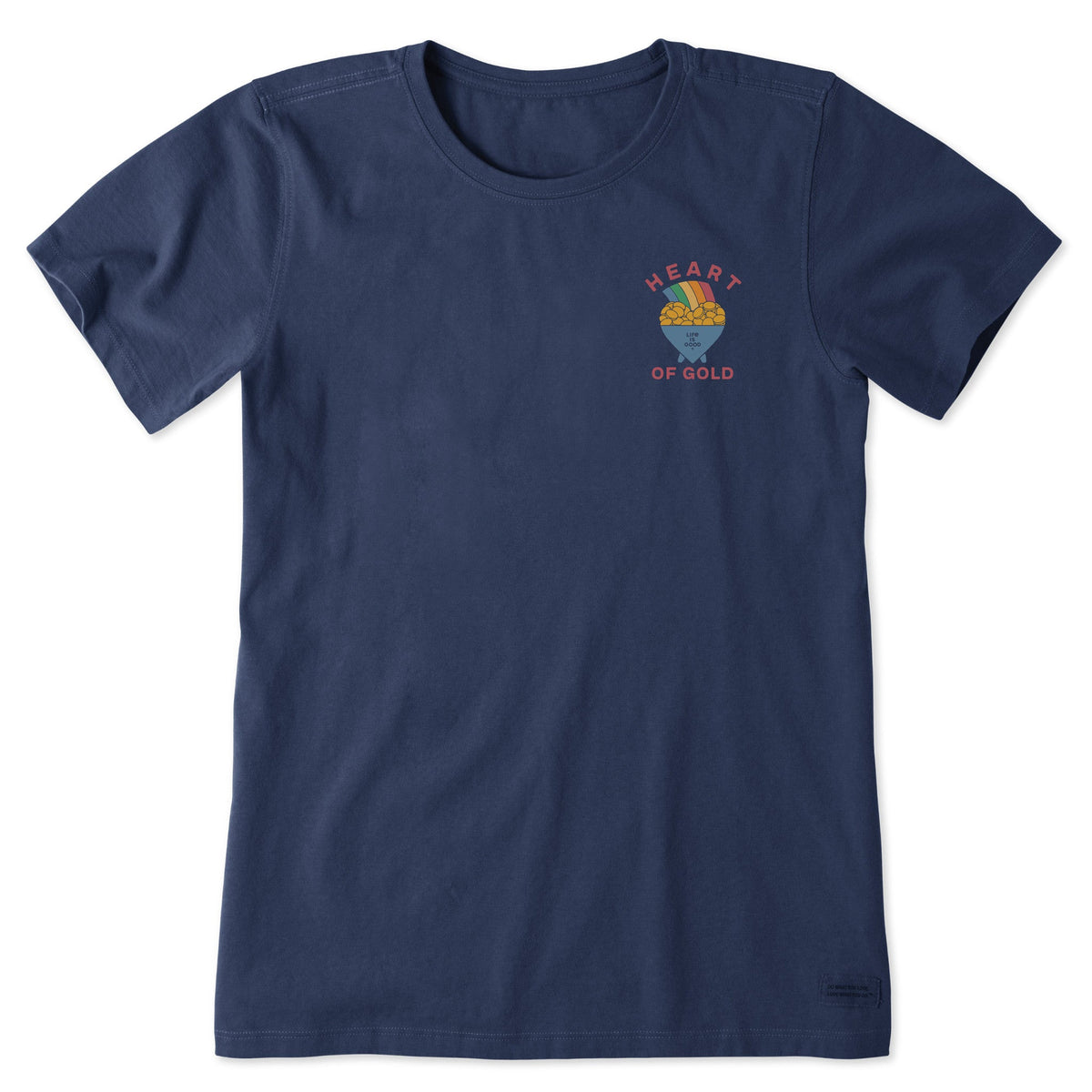 Women's Heart of Gold Rainbow Short Sleeve Crusher Tee