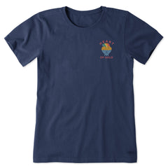 Women's Heart of Gold Rainbow Short Sleeve Crusher Tee