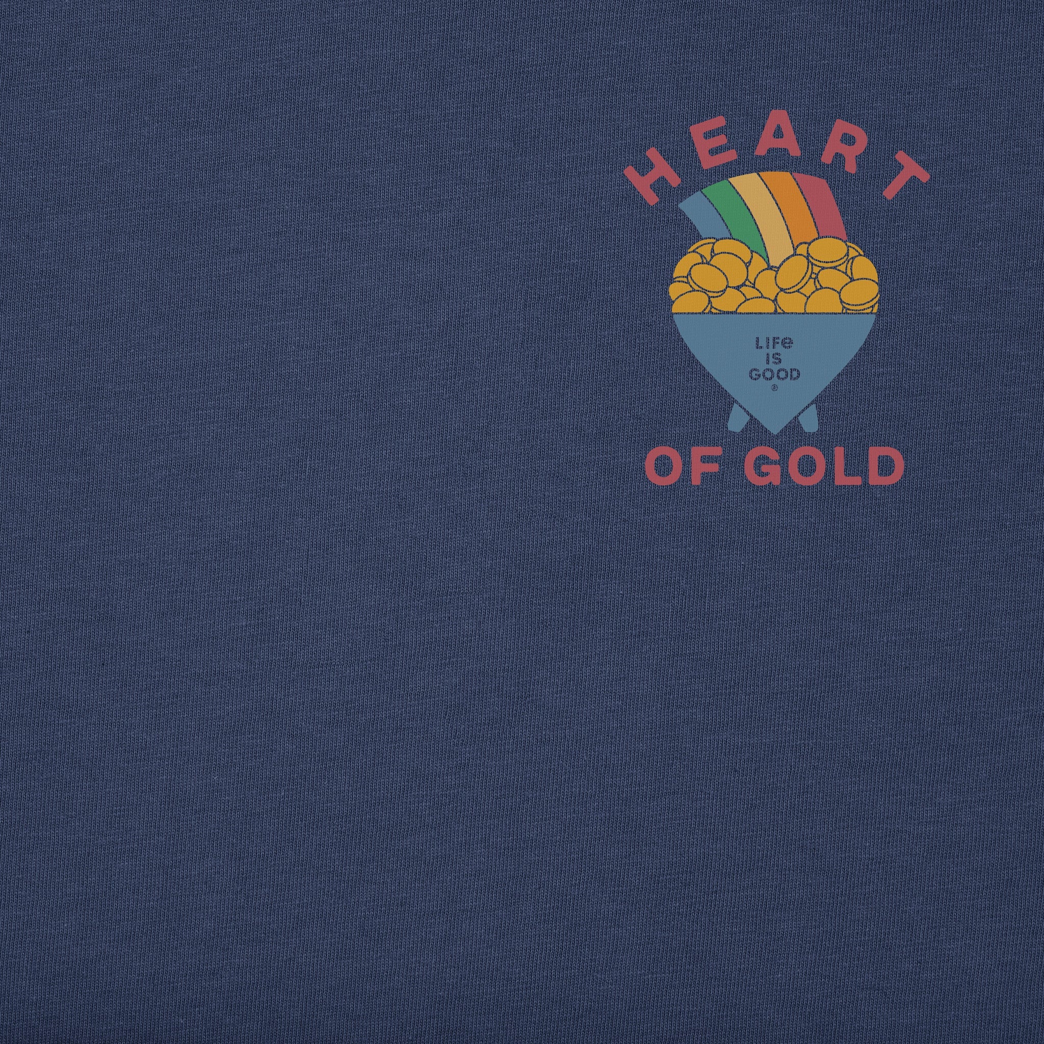 Women's Heart of Gold Rainbow Short Sleeve Crusher Tee