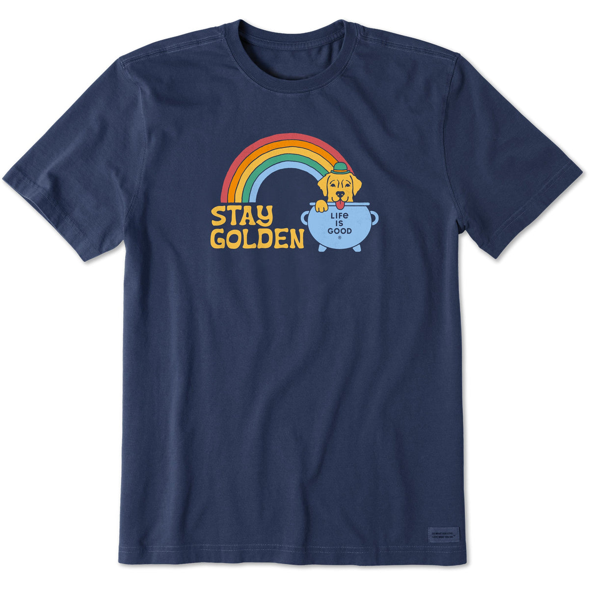 Men's Stay Golden Retriever Short Sleeve Crusher Tee