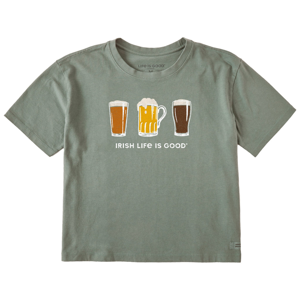 Women's Irish Life is Good Short Sleeve Crusher Boxy Tee