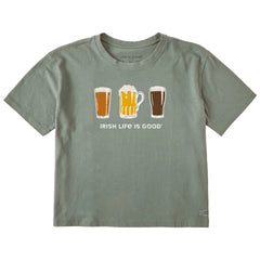 Women's Irish Life is Good Short Sleeve Crusher Boxy Tee